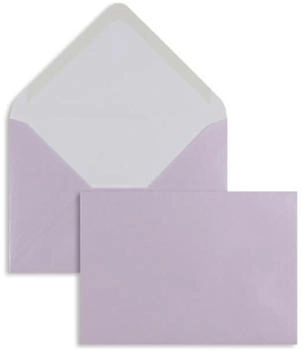 Blanke Briefhüllen GmbH Briefumschläge 125x175mm (DIN B6) 100g/qm gummiert 100 Stück lilac (2505868)