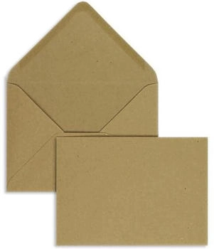 Blanke Briefhüllen GmbH Briefumschläge 125x175mm (DIN B6) 120g/qm gummiert 100 Stück braun (2505874)