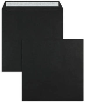 Blanke Briefhüllen GmbH Briefumschläge 160x160mm 120g/qm haftklebend 100 Stück schwarz (2504478)