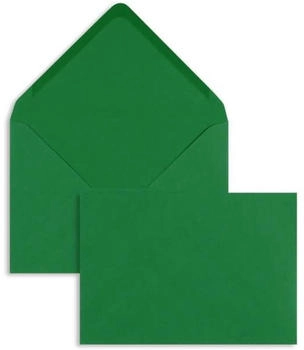 Blanke Briefhüllen GmbH Briefumschläge C6 100g/qm gummiert 100 Stück dunkelgrün (2505816)