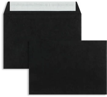 Blanke Briefhüllen GmbH Briefumschläge C6 120g/qm haftklebend 100 Stück schwarz (2504224)