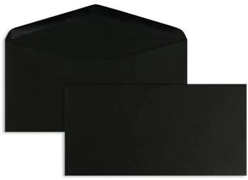 Blanke Briefhüllen GmbH Briefumschläge DINlang 120g/qm gummiert 100 Stück schwarz (2503422)