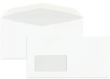 Blanke Briefhüllen GmbH Kuvertierhüllen DIN C6/5 75g/qm gummiert Fenster 1000 Stück weiß (25013)