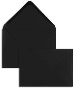 Blanke Briefhüllen GmbH Briefumschläge 125x175mm (DIN B6) 100g/qm gummiert 100 Stück schwarz (2505864)