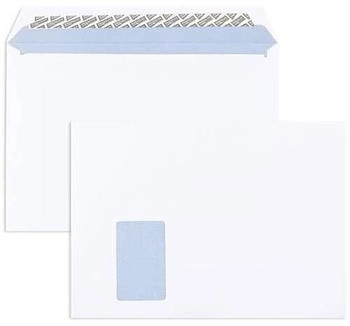 Blanke Briefhüllen GmbH Briefumschläge C4 120g/qm haftklebend Fenster 250 Stück weiß (250345)