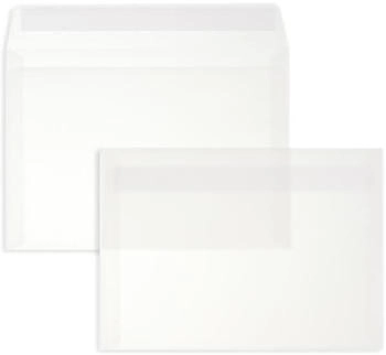 Blanke Briefhüllen GmbH Briefumschläge Offset C5 100g/qm HK transparent-weiß 100 Stück (2501110)