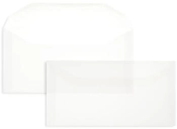Blanke Briefhüllen GmbH Kuvertierhüllen DINlang 100g/qm gummiert 100 Stück transparent-weiß (250991)