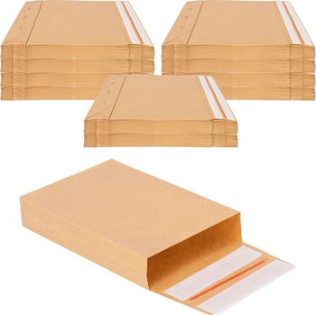 Verpacking 1000 Faltentaschen 350x250x50mm mit Klotzboden, doppelte Haftklebung und Aufreißfaden (FT-KL350-250-50-VE1000)