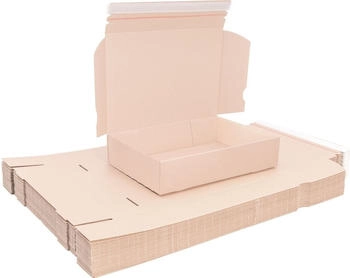 Verpacking 50 Versandkartons DHL Kleinpaket Premium mit Klebestreifen und Aufreißfaden 350x250x80mm (21714-030)