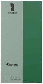 Rössler Papier Coloretti Briefumschläge DIN lang forest 5 Stück (220702571)