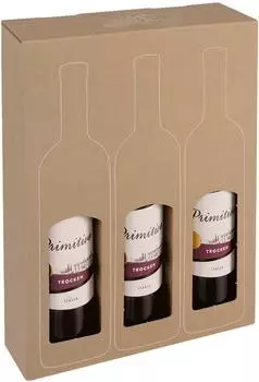 ColomPac Weinkarton für 3 Flaschen, Wellpappe, kraft-braun (SAWP 181.203)
