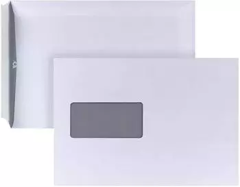 Posthorn Versandtaschen C5 mit Fenster haftklebend 90g weiß (05440619)