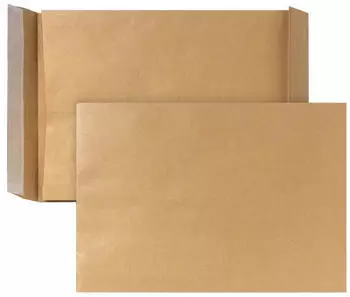 Bong Faltentasche B4 Klotzboden haftklebend Kraftpapier 150g braun (00480332)
