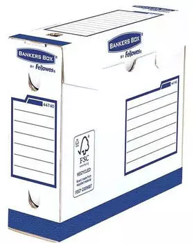 Bankers Box by Fellowes Basic Heavy Duty Archivschachtel A4, 80mm, recycelt (4474002)