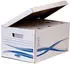 Bankers Box by Fellowes Bankers Box Basic Archiv-Klappdeckelbox Maxi 350x260x350mm weiß/blau, 10 Stück (4460502)