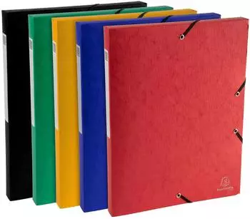 Exacompta Scotten Archivbox A4, Karton 600g/m&sup2;, R&uuml;cken 25mm, Farben sortiert, 10 St&uuml;ck (50710E)