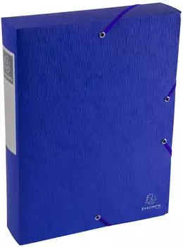 Exacompta Scotten Archivbox A4 60mm Karton 600g/m&sup2; Blau 10er-Pack (50912E)