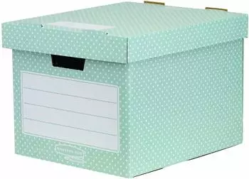 Bankers Box by Fellowes Style Aufbewahrungsbox Gr&uuml;n/Wei&szlig;, 4er-Pack (4481301)