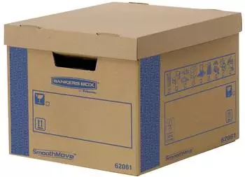 Bankers Box by Fellowes SmoothMove Prime FastFold Umzugskarton 387x287x430mm Braun (6206101)