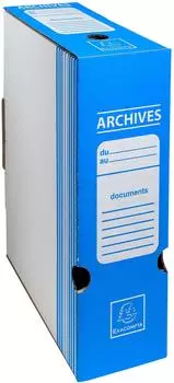 Exacompta Archivschachtel Wellpappe A4 blau, 50er-Pack (261005H)