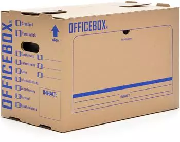 KK Verpackungen Officebox Archivbox mit Sichtfenster, stapelbar, 30er-Pack (951722)