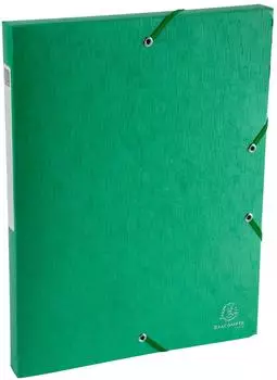 Exacompta Scotten Archivbox mit Gummiband, A4 600g/m2 Karton, Gr&uuml;n, 2,5cm R&uuml;cken (50703E)