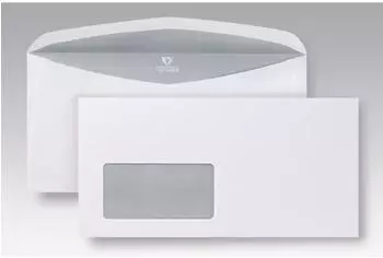 Posthorn Briefumschlag 235x125mm mit Fenster wei&szlig;, 1000 St&uuml;ck (02539147)
