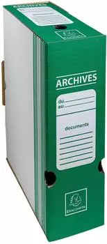 Exacompta Archivschachtel Wellpappe A4 gr&uuml;n, 100mm (261003H)