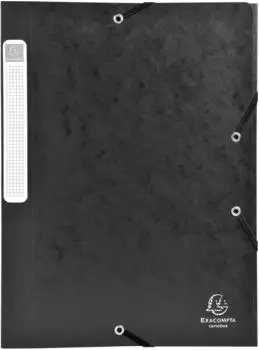 Exacompta Sammelbox mit Gummizug DIN A4 40mm schwarz, 10er Pack (14016H)
