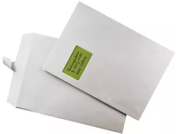 Mailmedia Versandtasche C4 mit Fenster, nassklebend, 100g/m&sup2;, wei&szlig;, 250 St&uuml;ck (30005501)