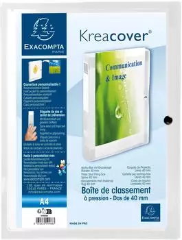 Exacompta Kreacover Sammelbox A4, transluzent, 40mm, 5er-Pack (59988E)