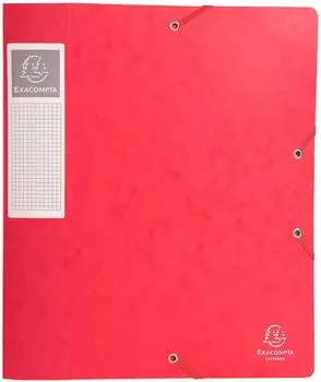 Exacompta Sammelbox mit Gummizug DIN A4 60mm rot, 10er Pack (16009H)