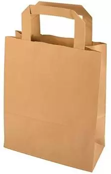 Papstar Tragetaschen Papier braun 22x18x10cm, 50 Stück (86443)