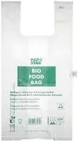 PAPSTAR 100 Hemdchen-Tragetaschen, Bio-Folie 55 cm x 28 cm x 20 cm transparent