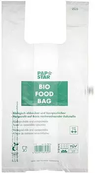 Papstar Hemdchen-Tragetaschen Bio-Folie transparent 55x28x20cm, 100 St&uuml;ck (88296)