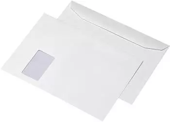 Neutral Briefumschl&auml;ge C4 mit Fenster, gummiert, wei&szlig;, 500 St&uuml;ck (30005332)