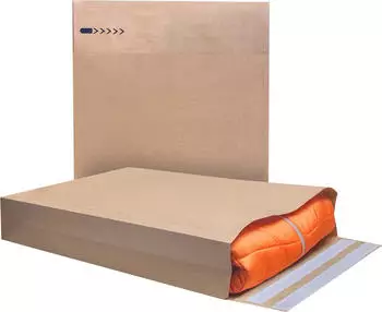 Bong e-Green Versandtasche Faltentasche 400x500x100mm braun, 100 Stück (69116)