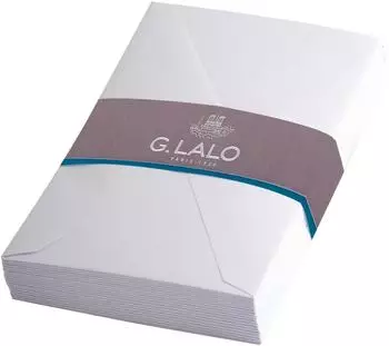 G.Lalo Vélin de France Briefumschläge 9x14cm, weiß, gefüttert, 20 Stück (24200L)