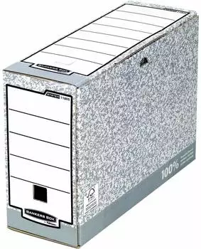 Fellowes Bankers Box System Archivbox A4, 100mm, grau/weiß, 10er-Pack (1080501)