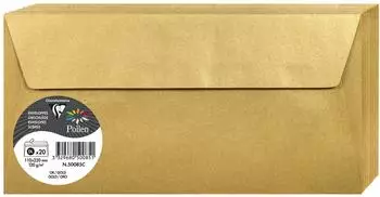 Clairefontaine Pollen Briefumschlag DIN Lang gold glänzend 120g (50085C)
