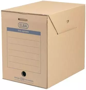 Elba Archivbox Maxi tric system DIN A4, naturbraun (100421092)