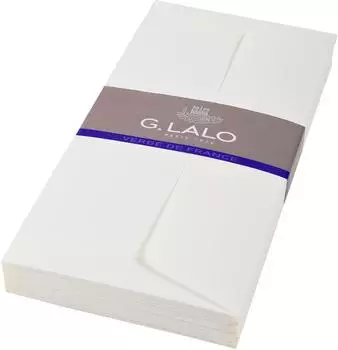 G.Lalo Vergé de France Briefumschläge DL selbstklebend, weiß, 25 Stück (46100L)
