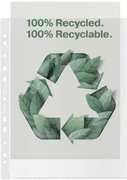 Esselte Sichthüllen A4 Maxi recycelt, PP matt geprägt, 100my, 50 Stück (627504)