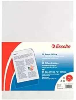 Esselte L Office Dokumentenhüllen A4 PPL entspiegelt, 25er-Pack (392581200)