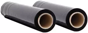 vidaXL Stretchfolie schwarz 50cm x 300m, 2 Stk.
