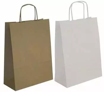 APLI Papiertragetasche Kraftpapier mittel, weiß (101649)