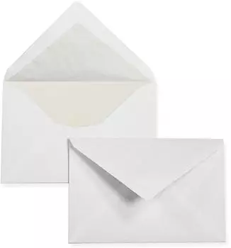 Tatmotive Briefumschläge C6 weiß mit Seidenfutter, 100g/m², 100 Stück (02-0036-0090-00100)