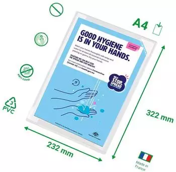 Tarifold Kang Easy Clic Dokumentenhüllen selbstklebend, transparent, A4, 5 St. (194715)
