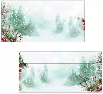 sigel Weihnachtsbriefumschlag "Scandinavian Snow" DIN lang, 90g, 25 St. (DU646)