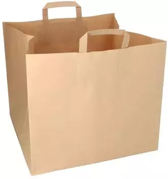 Papstar Tragetaschen Papier XXL 33x37x34,5cm braun, 100 St&uuml;ck